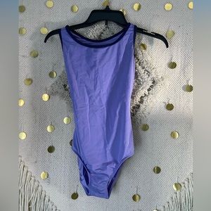 *BUNDLE* includes: Purple/Navy leotard, pink leg warmers